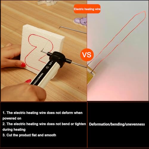 3 in 1 Hot Wire Foam Cutter Kit,Blue Foam Cutter Electric Foam Cutting Tool, Heated Foam Carving Knife Kit