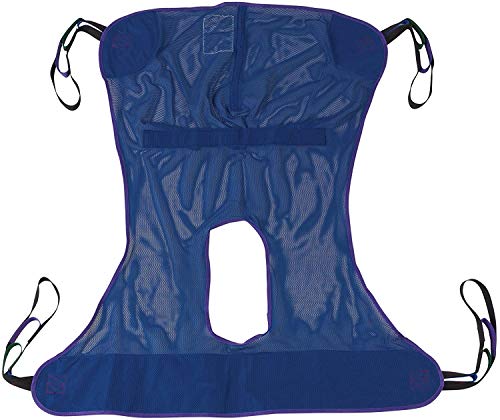 Drive Medical Full Body Patient Lift Sling, Mesh with Commode Cutout,...