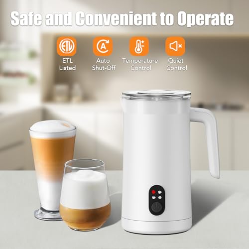 CookSwift Milk Frother, 13.5oz Large Capacity Electric Frother(White) by CookSwift - Used condition - Image 6