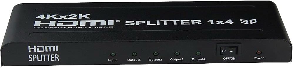 4-Way HDMI Splitter Supports 3D & 4K/2K
