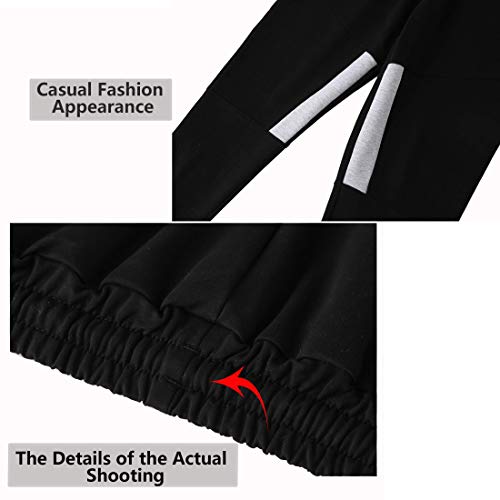 SHENGLADI Calça de moletom masculina slim jogger calça de corrida afunilada para academia com bolsos