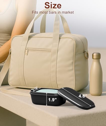 image for Quatish Leakproof Soap Dish with Lid & Draining Layer, Shatterproof Tr