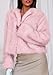 PRETTYGARDEN Womens 2025 Winter Coats Fluffy Cropped Faux Fur Jacket Long Sleeve Open Front Shaggy Outerwear Trendy Clothes (Pink,X-Small)