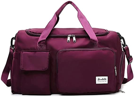Women's Oxford Cloth | PVC Material Nylon | Waterproof Gym Bag | Wet Pocket & Shoe Compartment | PVC Material, Nylon Waterproof Gym Bag (Purple)-image-43