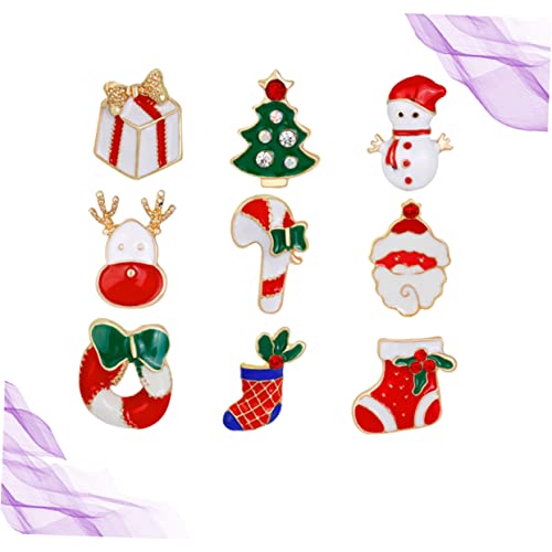 Broches de Noël pas cher : lot 18 badges émail alliage pour customisation pulls fêtes - 5