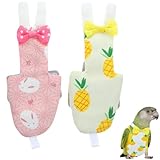 2Stücke Papageien Windeln für Haustiere Absorbierende Vögel Kleidung mit Wasserdichter Geeignet für Nymphensittiche Wellensittiche und Ähnliche Vögel