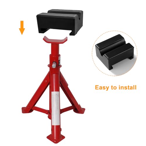 Lyeteung Universal-Gummi-Pad, 70 mm, Schlitz, quadratisch, Gummi-Ständer, geschlitzte Rahmenschiene, Schweißschutz, Wagenheber-Pad-Adapterklemme, 2 Stück