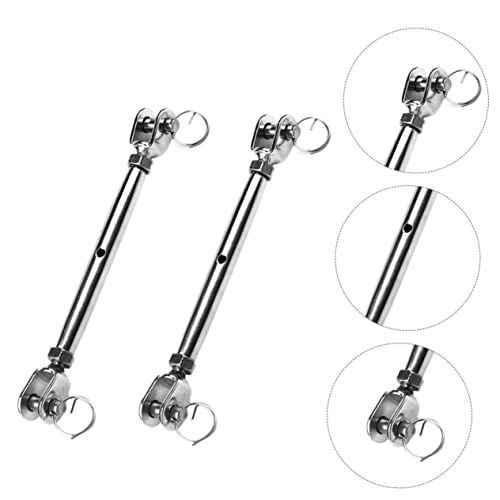 2pcs Tensor de Tornillo de Acero Inoxidable para Cuerda de Alambre Cuerpo Cerrado Tensor de Tensión Quijada y Quijada miniatura 3