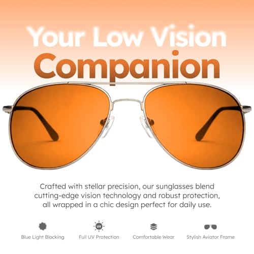 Image of NoIR Blue Blocker Sunglasses, Lightweight Glasses with Full UV Protection, Wrap-around Design for Macular Degeneration, Corneal Pathology and Retinitis Pigmentosa, 533 57