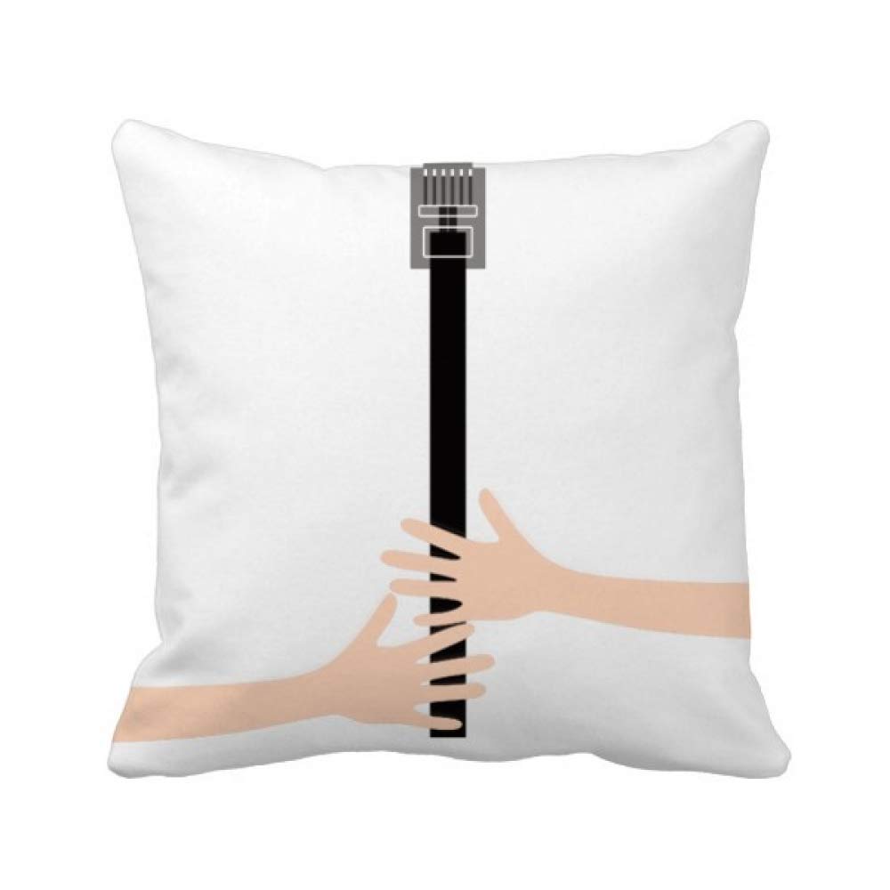 Coussin de couverture internet par câble port USB noir DIYthinker pour canapé