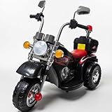 Mini Moto Motocicleta Elétrica Preta Infantil 6V com Som Luz Retrovisor