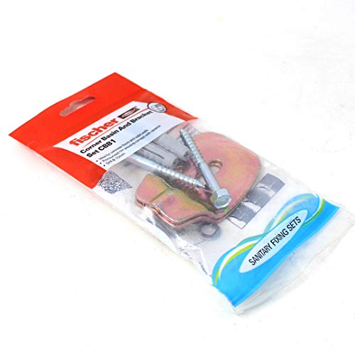 Image of Fischer Corner Basin and Bracket Set CBB1 Quality Sink Bathroom Sanitary Fixings