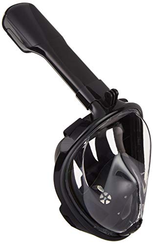 Snorkel Mask 180 GoPro Compatible Snorkel Mask- Full Face Breathing Design See More With Larger Viewing Area Than Traditional Masks. [Bonuses] Cell Phone Universal Waterproof Case (Dry Bag) and Anti-Fog wipes