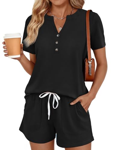 Bakoliza Lounge Sets for Women Beach Vacation Summer Outfits Fashion Two Piece Matching Sets Women Clothing Henlet Tops Ladies Set