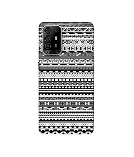 Image of Amazon Brand - Solimo Plastic Designer Black & White Patterns 3D Printed Hard Back Case Mobile Cover for Oppo F19 Pro Plus 5G / Oppo A94 5G