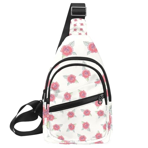 Mochila cruzada para hombres y mujeres, bolsa de pecho ajustable multicolor de 30x18x4cm
