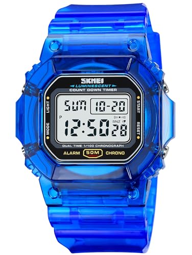 La Mejor Selección de Reloj moda favoritos de las personas. 32 PASOY - Relojes de moda para hombres y mujeres, unisex, retroiluminación digital, casual, impermeable, deportes al aire última intervensión, natación, colorido reloj de goma,...