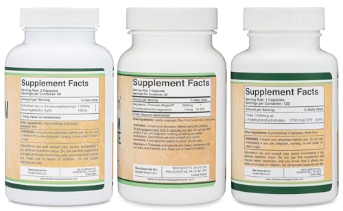 image for Double Wood Supplements Colostrum Supplement (120 Capsules), Magnesium