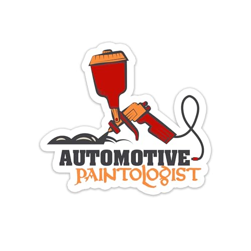Image of Automotive Paintologist Sticker Waterproof Vinyl Car Painter Decal Auto Body Shop Spray Gun Graphic for Toolbox Laptop Water Bottle Mechanic Gift