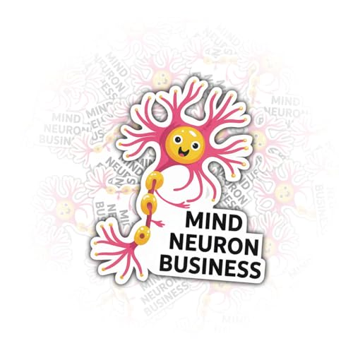 (3 Pcs) Mind Neuron Business Sticker – Funny Neuroscience Pun