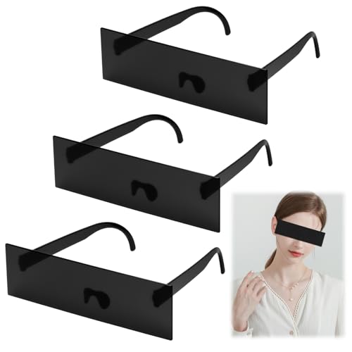 VOSSOT Gafas Divertidas Pixeladas Pack de 3, Gafas de Broma para Fiestas Disfraces Adultos Niños, Accesorios para Navidad,Carnaval y Fotomatón, Gafas de Mosaico para Cosplay y Eventos Temáticos