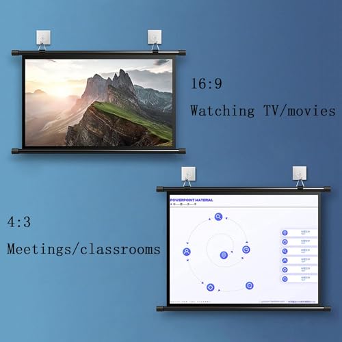 Pantalla de proyección manual portátil 72 pulgadas 16:9 miniatura 5