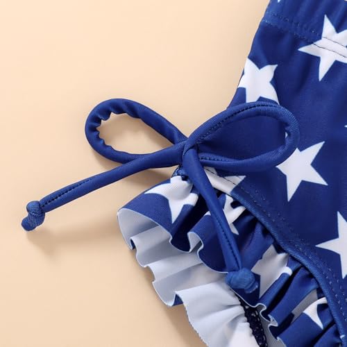 Image of HAPPYMA Baby Swimsuit Toddler Girl Bathing Suit Summer Stripe Bikini Set Beach Two Piece Swim Wear
