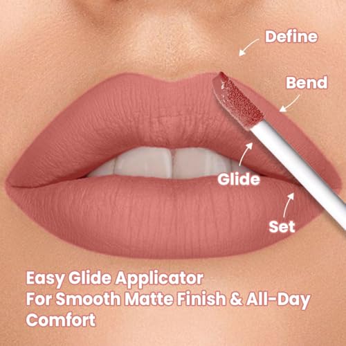 Image of TNW - Comfy Matte Liquid Lipstick | 01 Rush Affair | Weightless, Hydrating & Long-Wear | Red Clay Tone | Shea Butter, Hyaluronic Acid & Jojoba Oil | Paraben-Free | 3ml