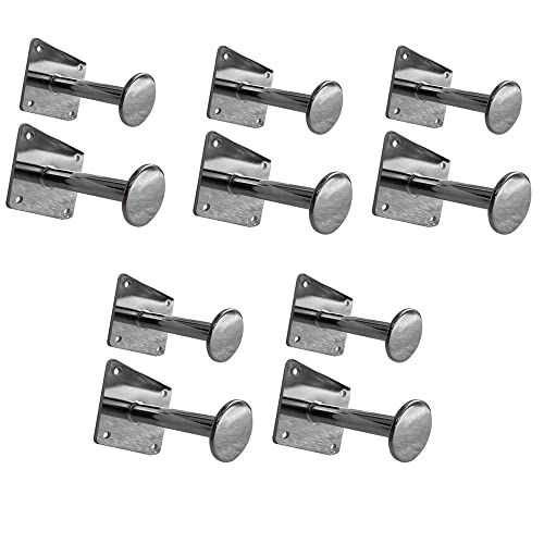 3-inch Chrome Wall Mounted Single Garment Hook Garment Hanger Pack 10