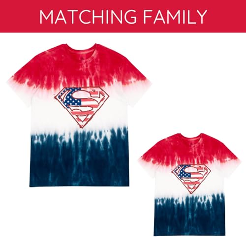 DC Comics Justice League Superman July 4th Matching Family T-Shirt Toddler to Adult Sizes (2T - 2XL)2