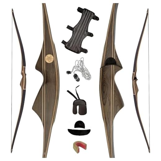 AF Archery 62" One-Piece Hunting Longbow Black Walnut (35lbs)