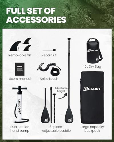 Image of Inflatable Paddle Board,Stand Up Paddle Board Set, Extra Wide SUP Board with Removable Fin, Floating Paddle, Hand Pump, Waterproof Phone Pouch,Traveling Board