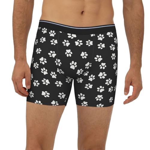 Animal paw print Men's Boxer Briefs, Mens Trunks Underwear Wicking-Breathable Underpants2