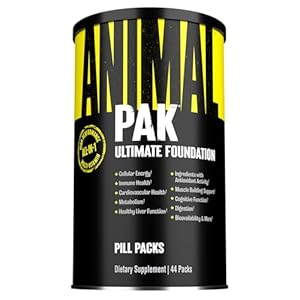 Animal Pak – Convenient Multivitamin for Men & Women Daily All-in-One Vitamin & Supplement Pack – Zinc, Vitamins C, B, D, Amino Acids, and Immune Support – Sports Nutrition Performance – 44 Count