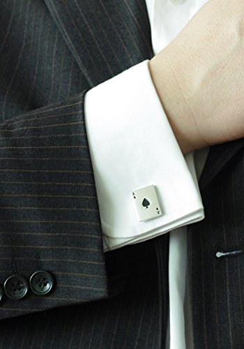 Men's Classic Shape Funny Playing Cufflinks with Gift Box2