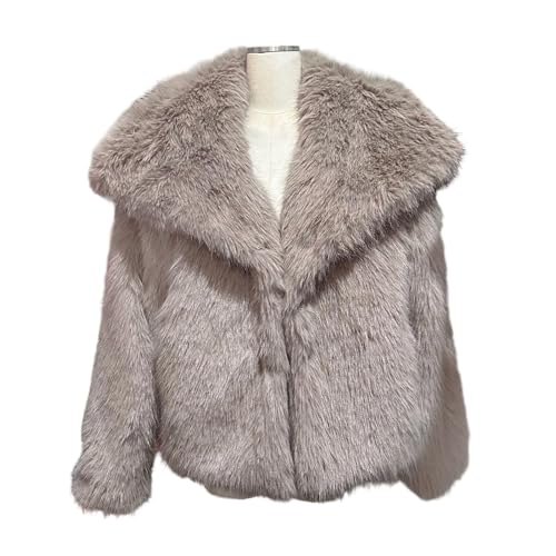Manteau chaud en fourrure femme veste d'hiver kaki contre le vent