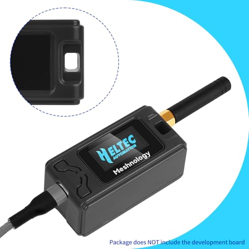 Image of 2 Pack Case for ESP32 LoRa V3 Module Board Device Antenna OLED Protection Case with Type C and Copper Tube Antenna Interface (N30 Version,Black)