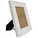 EcoHome 8x10 Picture Frame - Wall Mount or Desktop Display, Distressed White