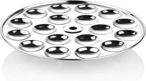 Sona Stainless Steel Mini Idli Plate Thick Gauge 1 Piece for Perfectly Steamed 18 Idlis (Pack of 1)