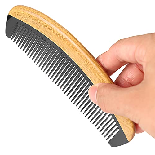 Onedor 100% Handmade Natural Green Sandalwood With Buffalo Horn Hair Combs - Image 4