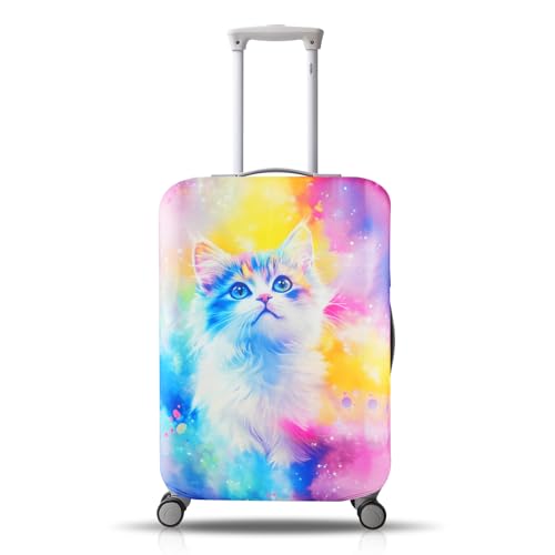 Luggage Cover for Suicase, Personalized Suitcase Protectors, Approved Travel Baggage Covers, Washable & Stretchable Suitcase Cover for 22-24 Inch Luggage(M)