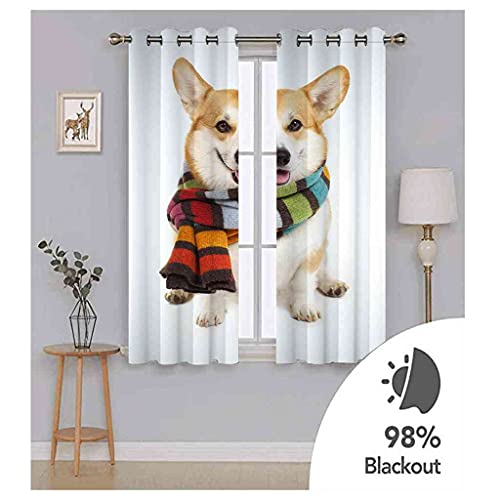 Rideaux occultants d'enfant 3D chiot jaune isolant thermique - 6
