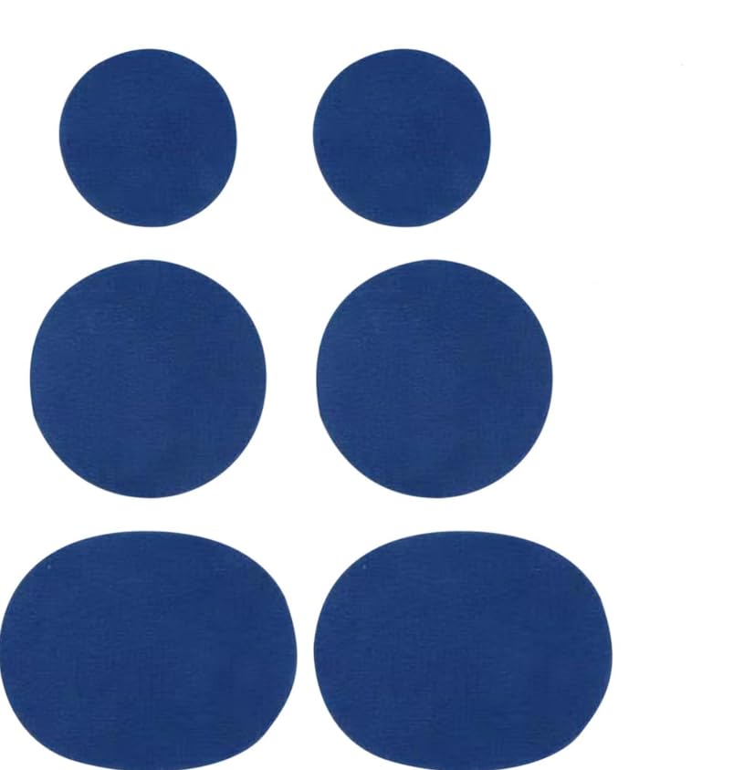 GANPUB6 Pieces/Pack Blue Shoe Patches Adhesive Shoe Patch Vamp Repair Stickers Sneakers Leather Shoes Rim Stickers Repairment of Heel Repair Patch Care Kits Shoe Care Treatments and Dyes Accessories