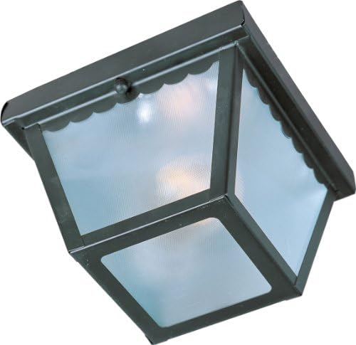 Maxim Outdoor Essentials-1 Light Outdoor Flush Mount in Mediterranean style-11.5 Inches Wide by 6 inches high-Black Finish