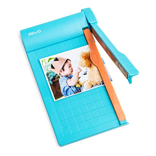BISOFICE Mini Paper Trimmer Guillotine Cutter 6 Inch (160mm) Cut Length Desktop Paper Cutting Machine with Security Cutter Head for Craft Paper Photos Cards Scrapbooking Office Home Supplies