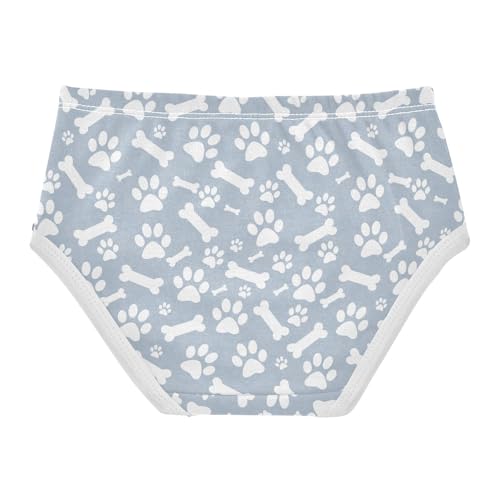 Girls' Underwear Dog Bone Paw Print Cotton Stretch Comfort Toddler Panties2