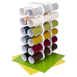 ArtBin 6864AS Vinyl Storage Rack, Stores 12 Vinyl Rolls, White