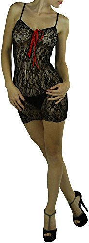 Image of ToBeInStyle Women's Stretch See Through Fishnet Novelty Mini Rave Party Dress