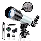 [TELESCOPIO DE ALTO AUMENTO] - Diseñado con una distancia focal de 360 ​​mm y un alcance refractor de 50 mm de apertura, este telescopio universal es de gran aumento, por lo que tiene imágenes muy claras incluso con poca luz.