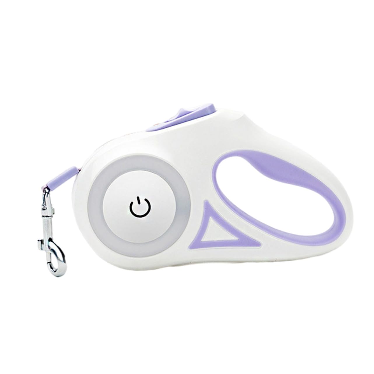 Laisse pour chien rétractable automatique pourpre avec lampe LED de sécurité